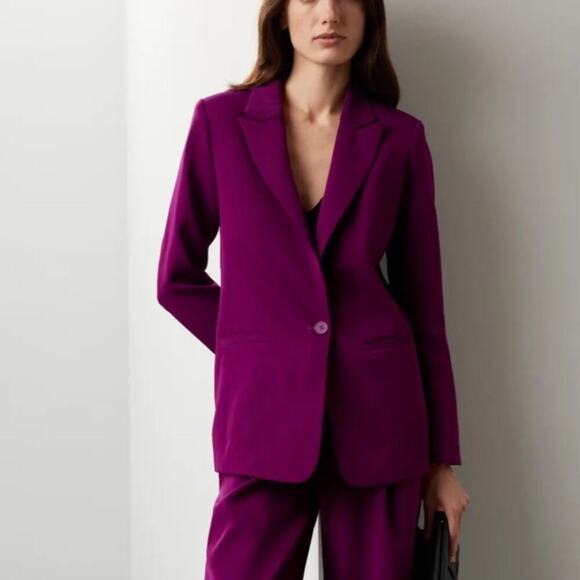 RTR Endless Rose‎ Purple Pink Single Breasted Long Sleeve Blazer Sz S - Picture 1 of 13